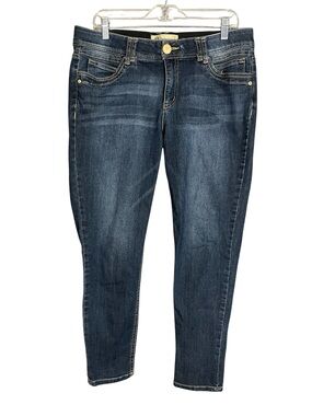 Democracy Ab Technology Jeans Womens Size 12 Blue Straight‎ Stretch Denim